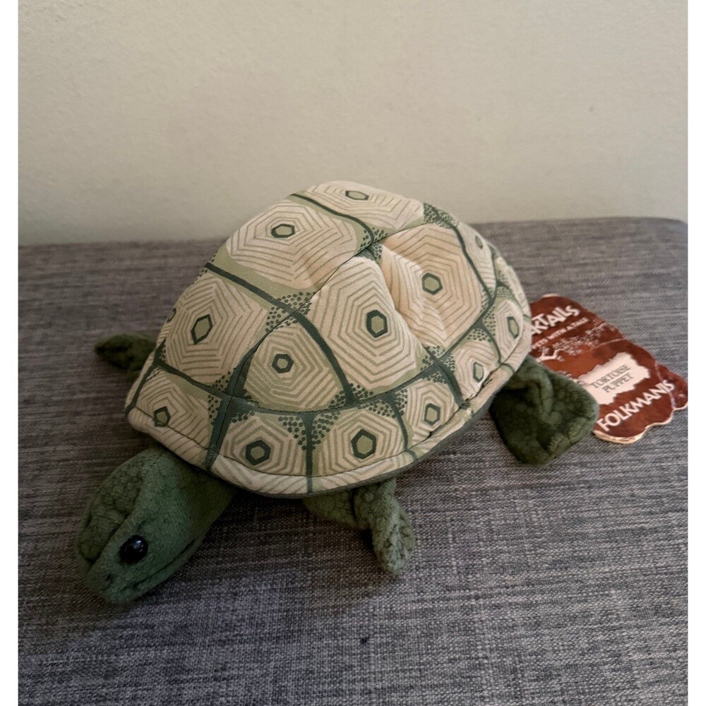 NWT Folkmanis Folktails  Realistic Tortoise Plush Hand Puppet